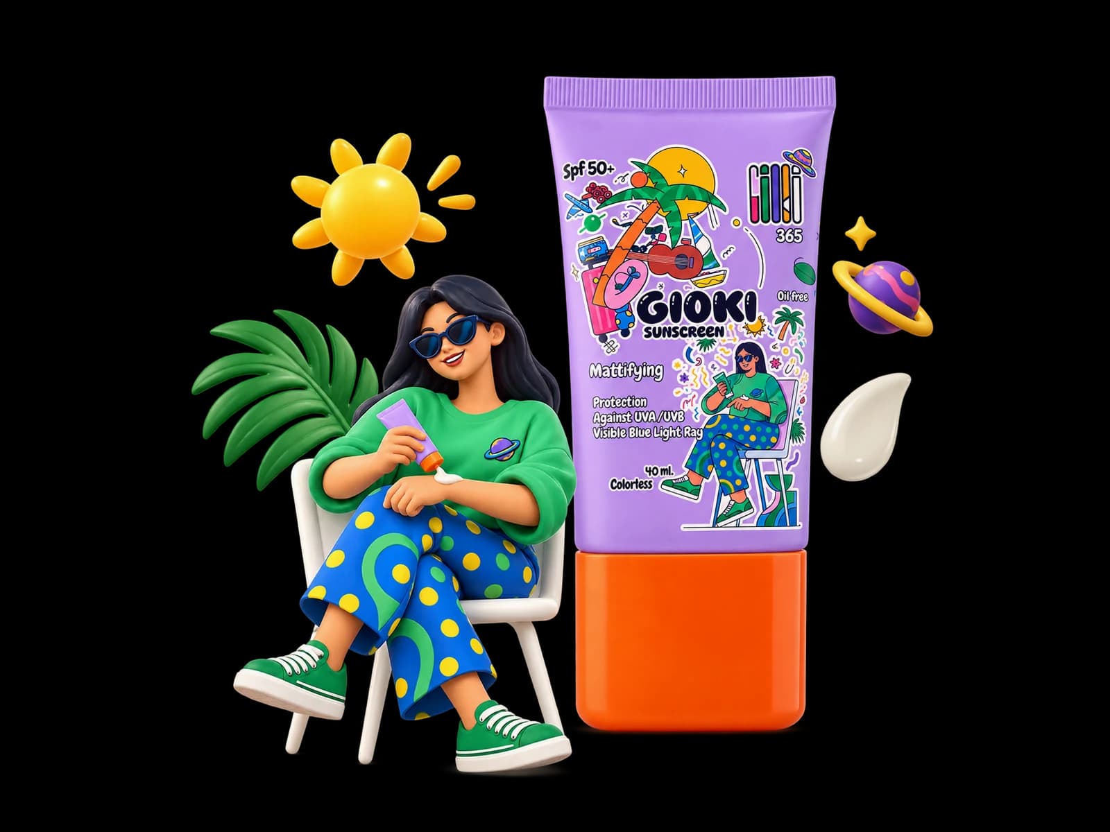 کرم ضدآفتاب آبرسان +SPF 50 پوست چرب، بی‌رنگ