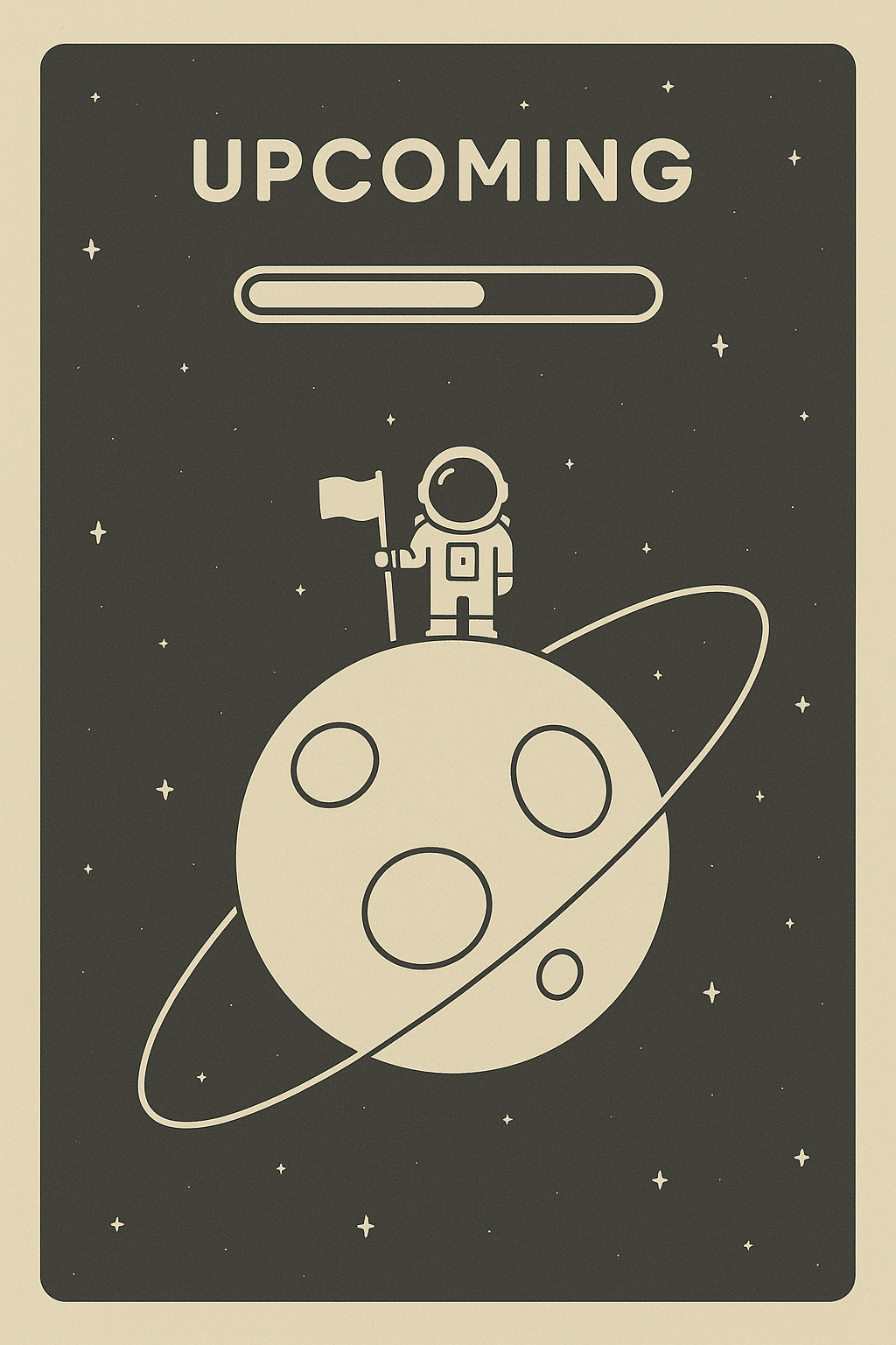 Astronaut on planet illustration